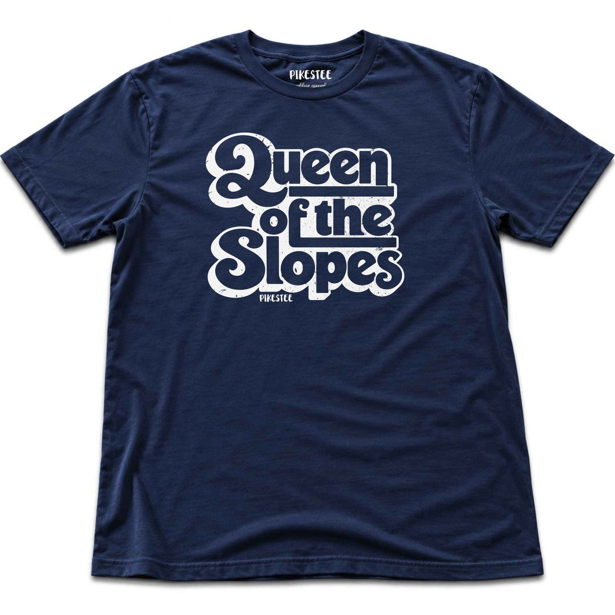 Queen Typo T-shirt - Heather Navy