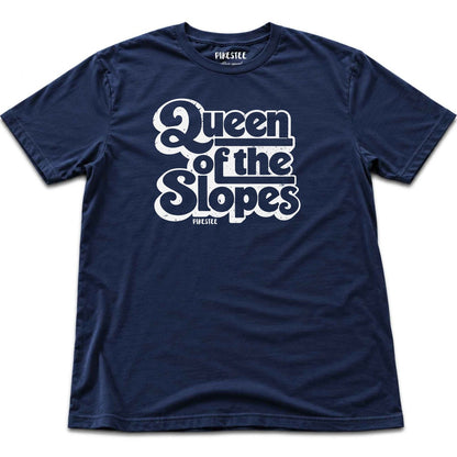 Queen Typo T-shirt - Heather Navy
