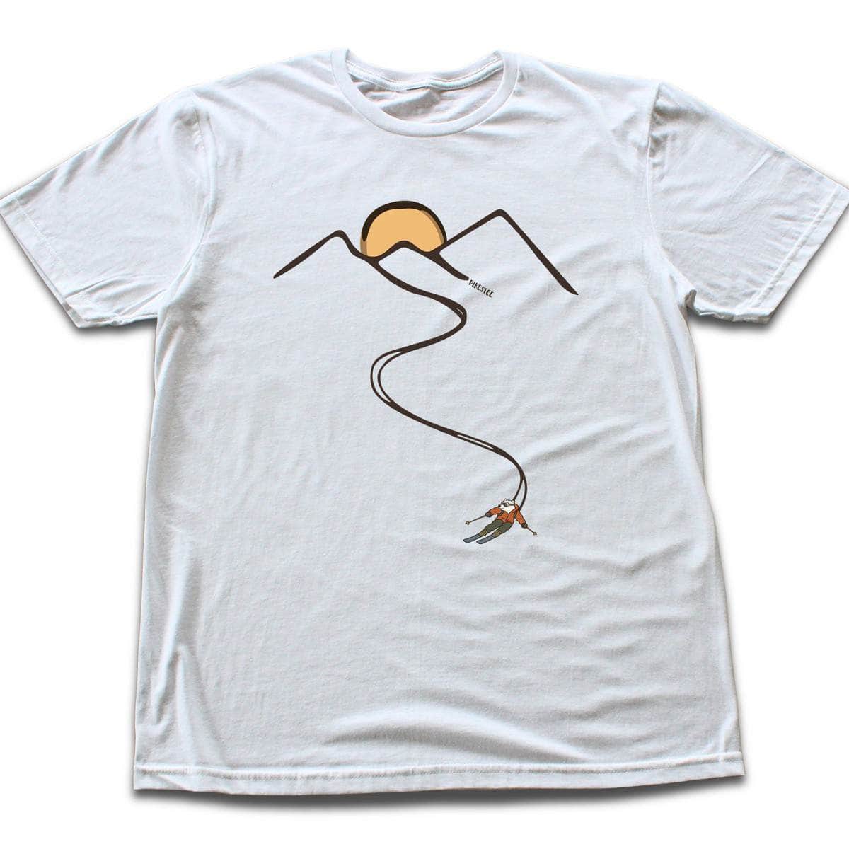 Polar Bear Ski Path T-shirt - White