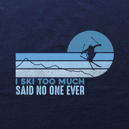 I Ski Too Much T-shirt - Navy - cover