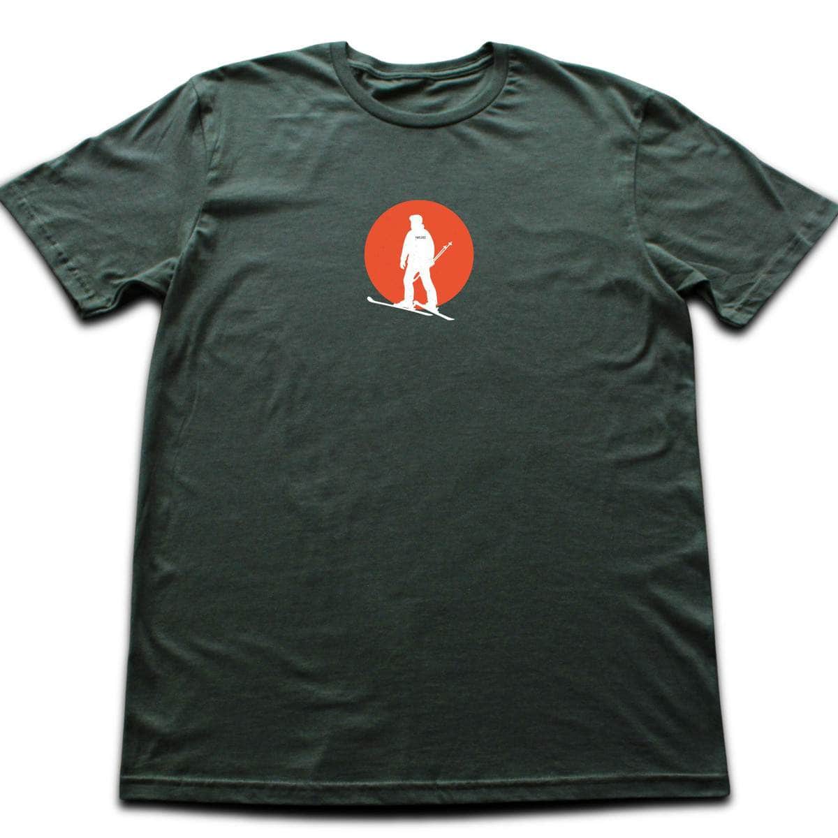 Skier Sunset T-shirt - Military Green