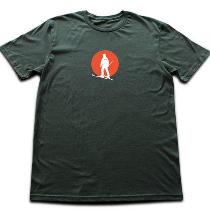 Skier Sunset T-shirt - Military Green