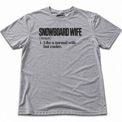 Snowboard Wife T-shirt - Sport Grey