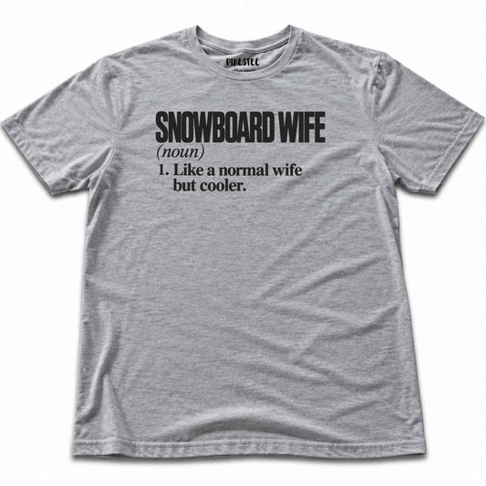 Snowboard Wife T-shirt - Sport Grey