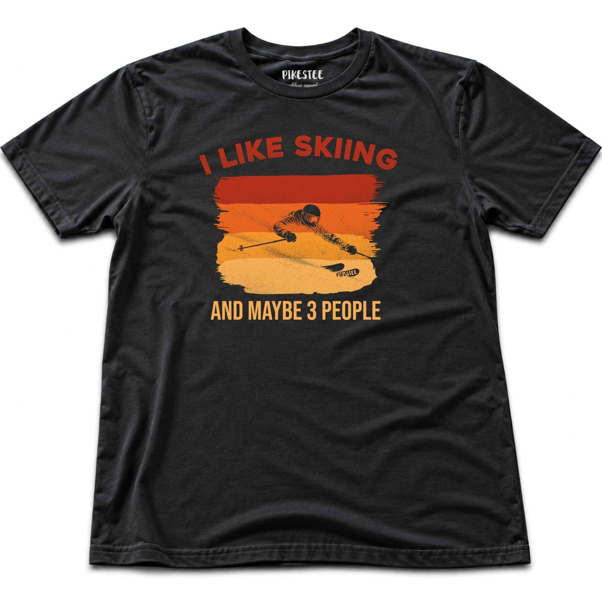 Ilike Skiing Gradient T-shirt - Black