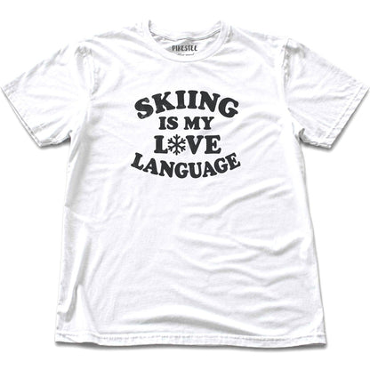 Skiing Love T-shirt - White