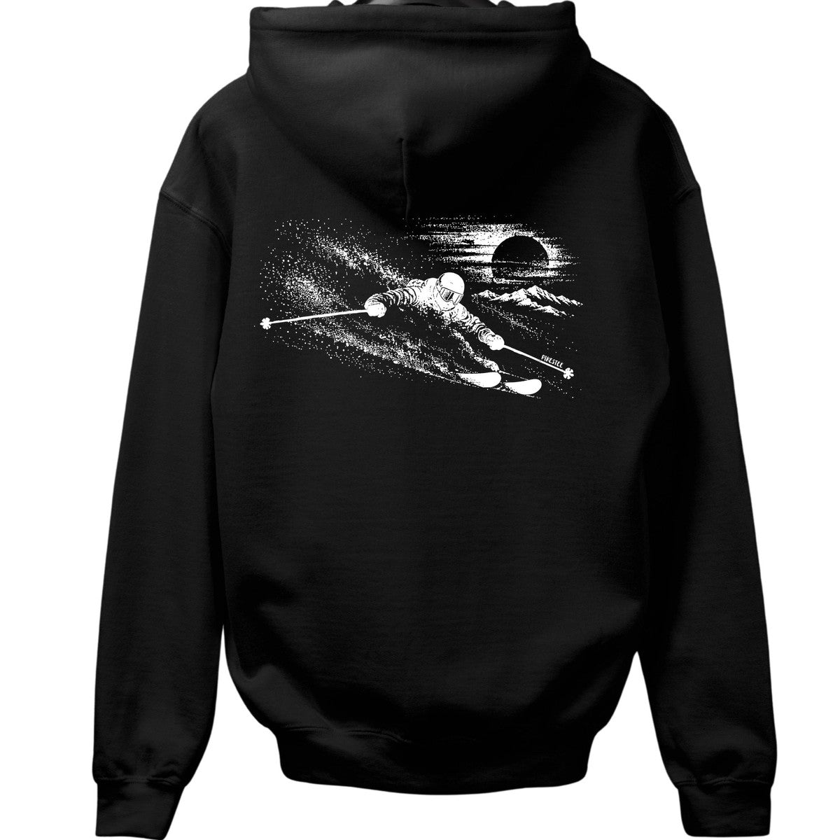 Sun Ski Flow Back-Print Hoodie - Black