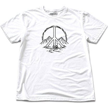 Peace Sign Cabin T-shirt - White