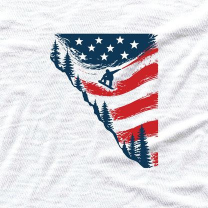 Snowboard Jump U S A T-shirt - White - hero