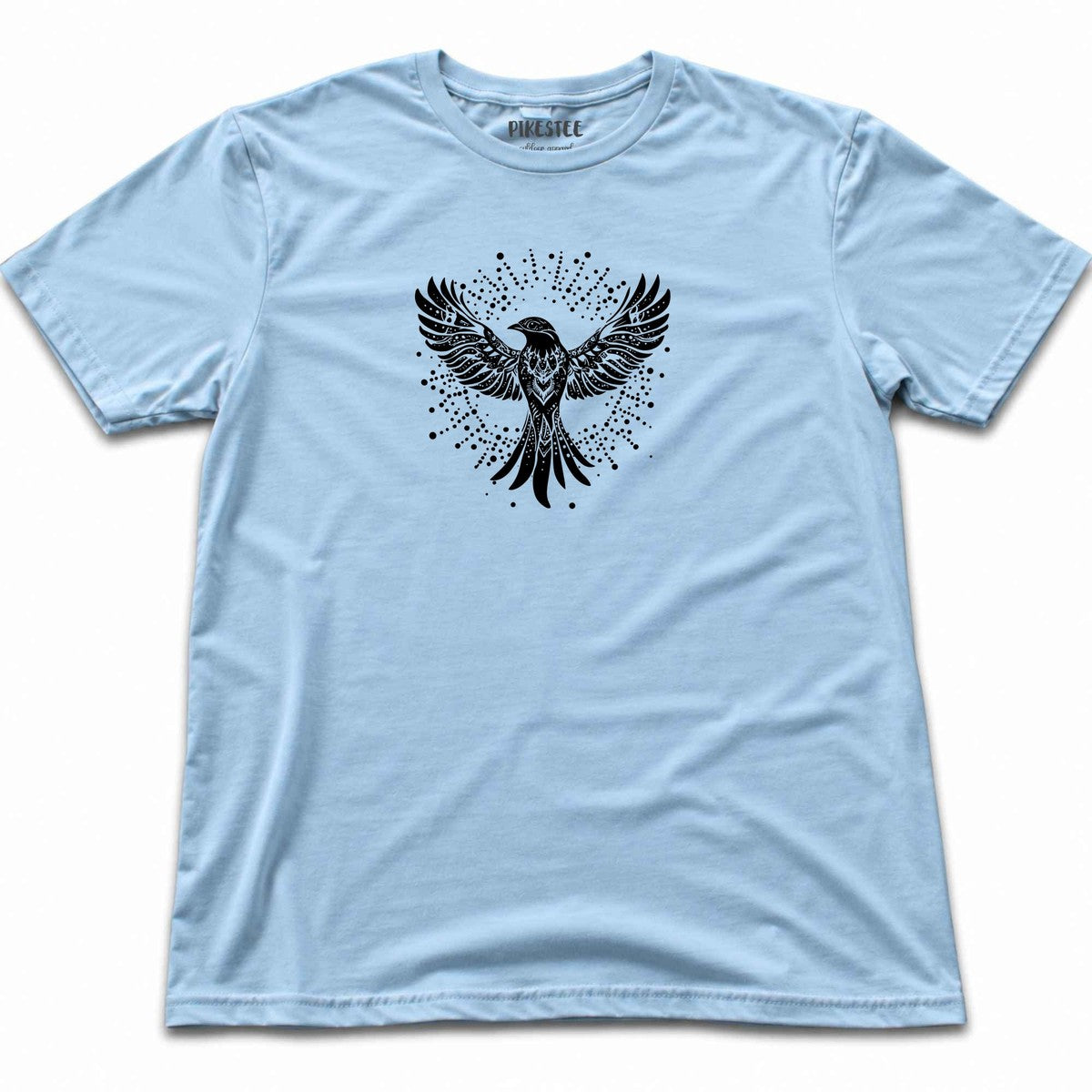 Bird Mandala T-shirt - Light Blue