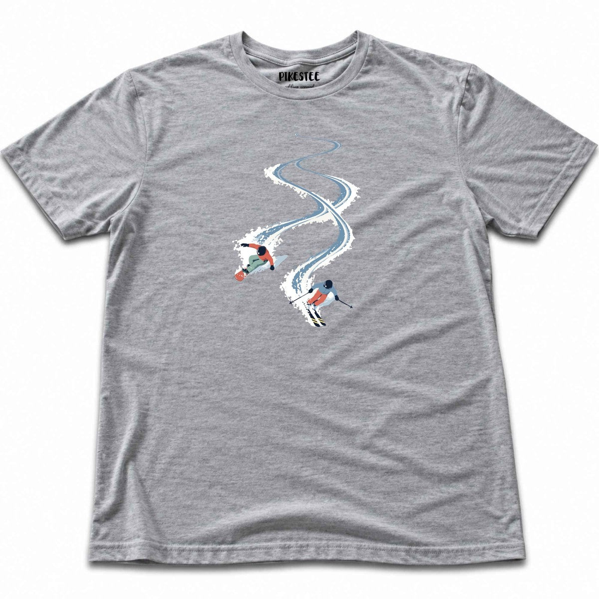 Snowboard Ski Slaloms T-shirt - Sport Grey