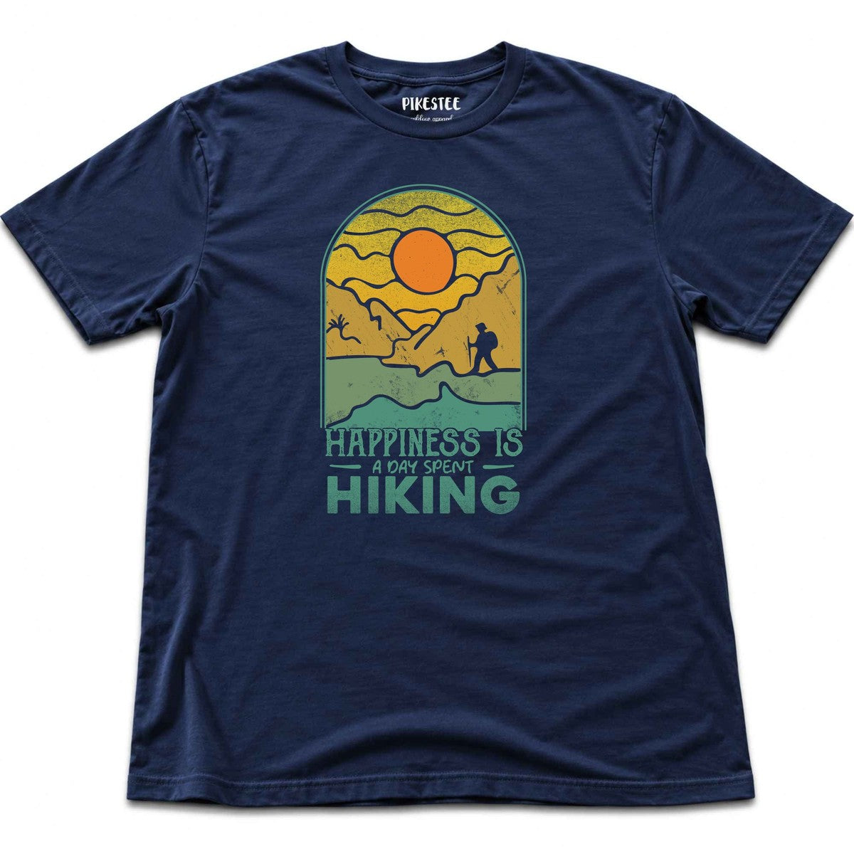 Happiness Is Hiking T-shirt - Navy