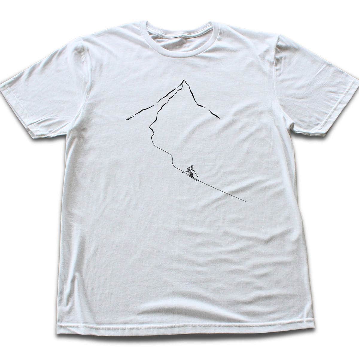 Minimalist Skier Path T-shirt - White