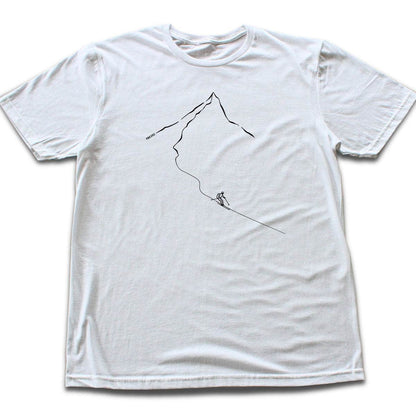 Minimalist Skier Path T-shirt - White