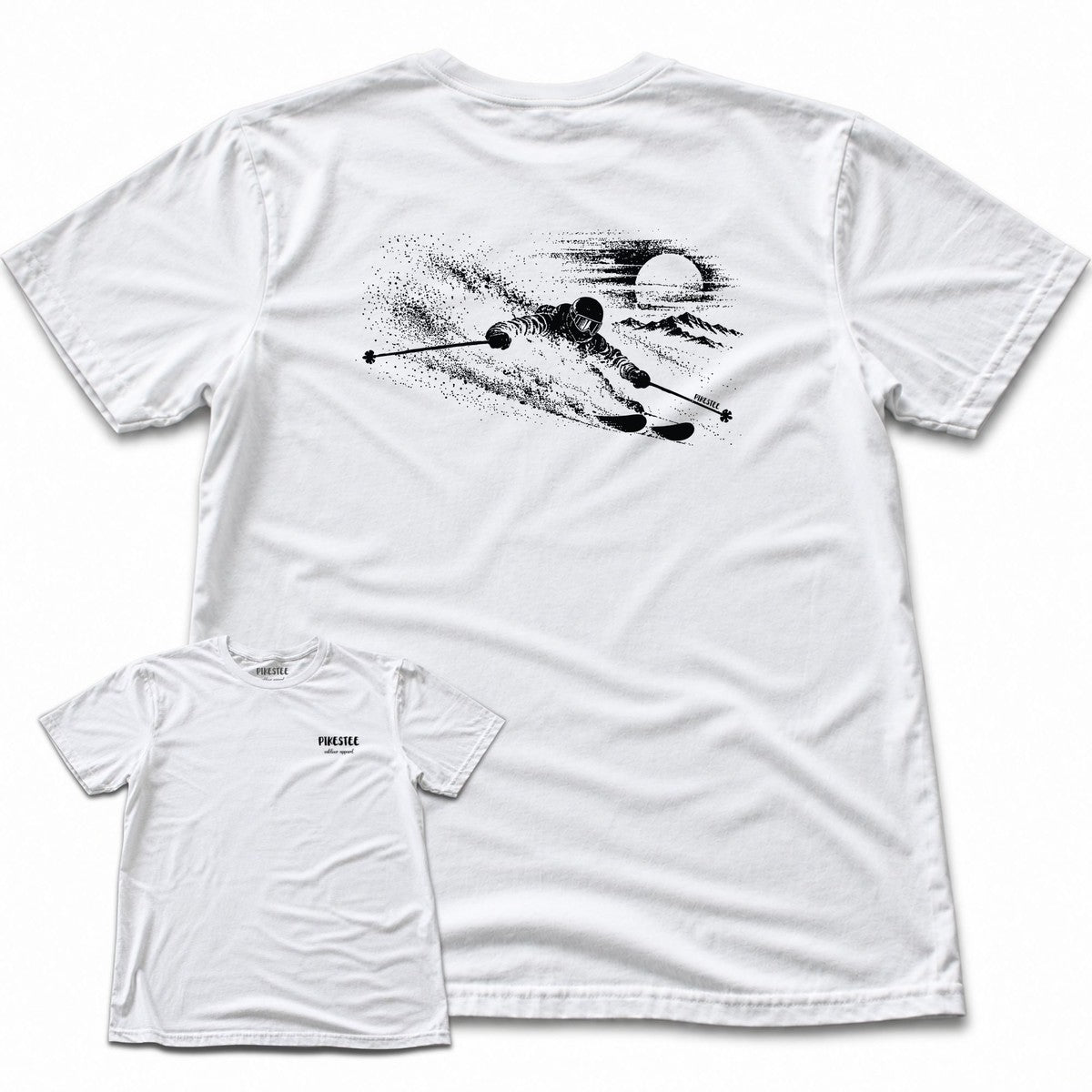 Sun Ski Flow Back Print T-shirt - White - hero