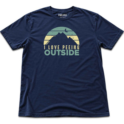 I Love Peeing Outside T-shirt - Navy