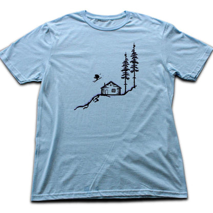 Cabin Ski Jump T-shirt - Light Blue