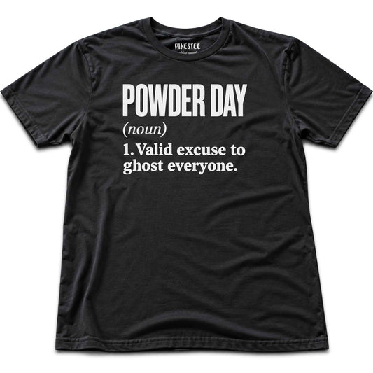 Powder Day Definition T-shirt - Black