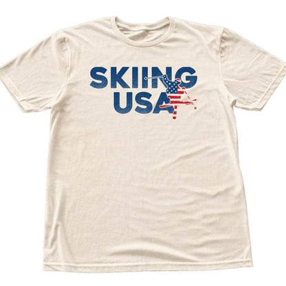 Skiing Usa T-shirt - Natural