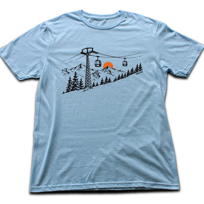Handdrawn Telecabin T-shirt - Light Blue