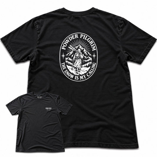 Powder Pilgrim Back Print T-shirt - Black - hero