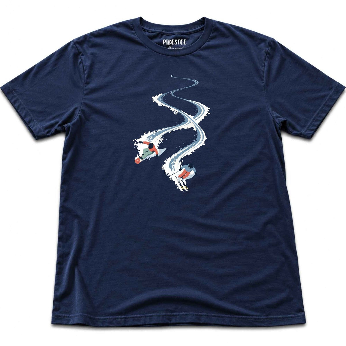 Snowboard Ski Slaloms T-shirt - Navy