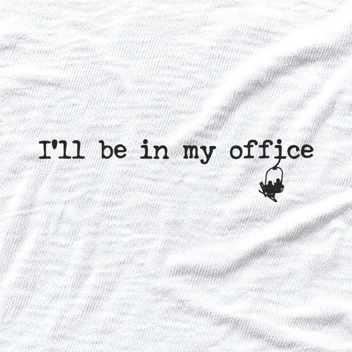 In My Office Ski T-shirt - White - hero