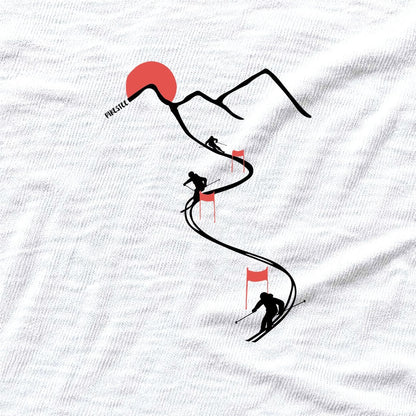 Ski Path Flags T-shirt - White - hero