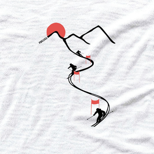 Ski Path Flags T-shirt - White - hero
