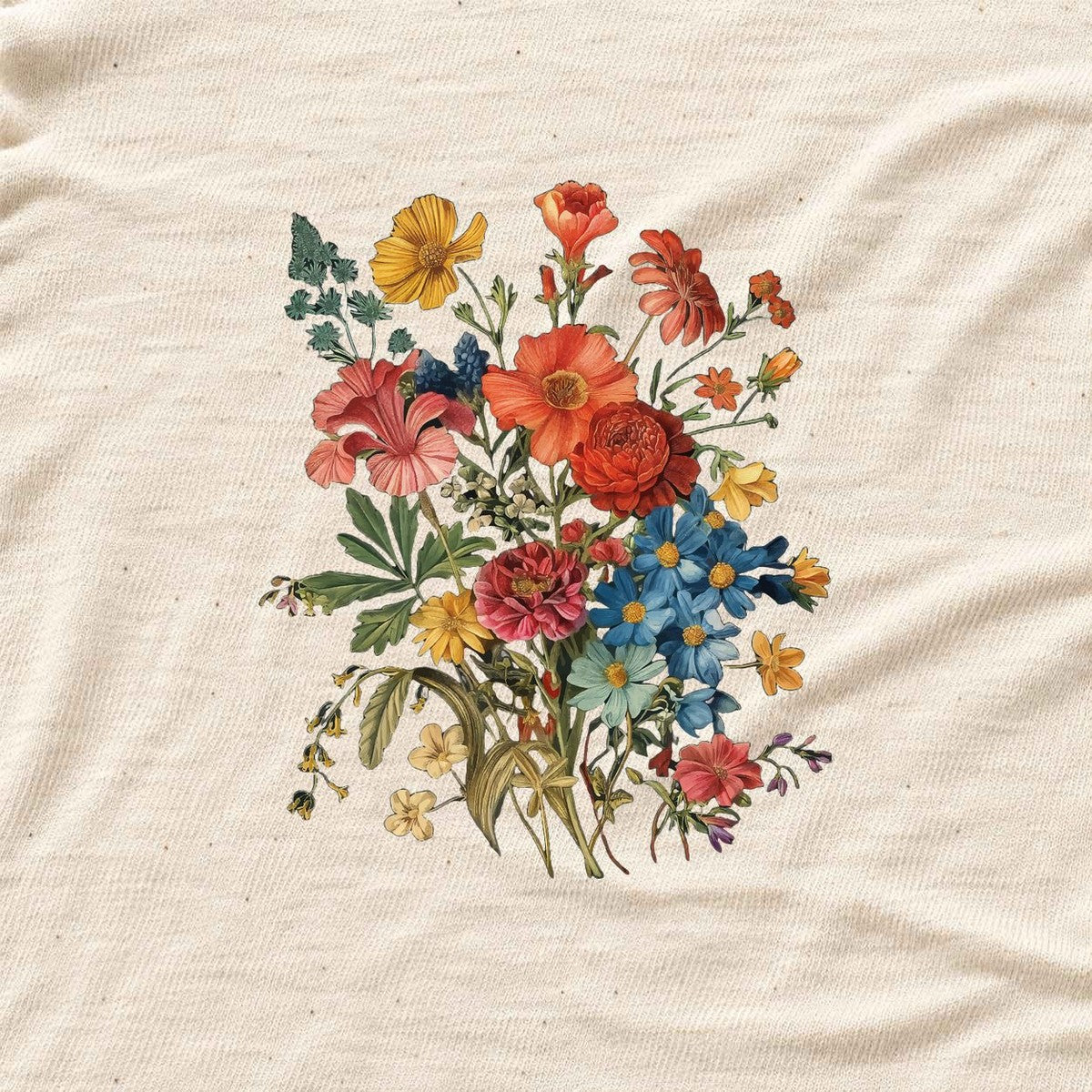 "Boho Flowers" graphic T-shirt - Natural - hero