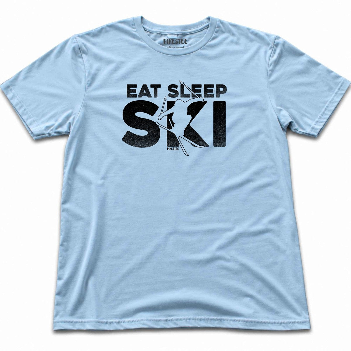 Eat Sleep Ski T-shirt - Light Blue