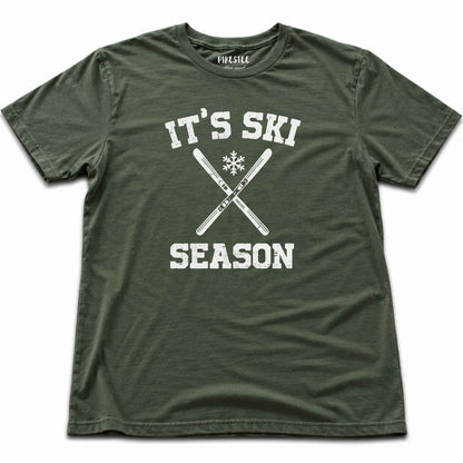 Ski Season T-shirt - Military Green