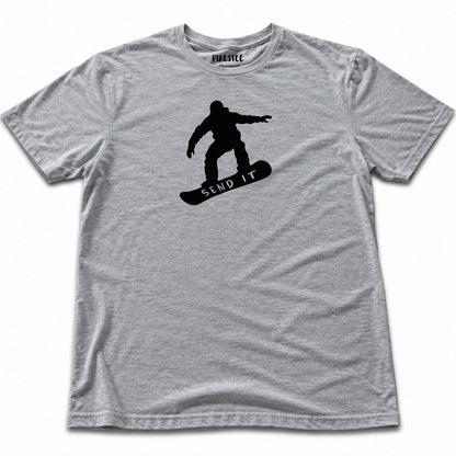 Send it SnowBoard T-shirt - Sport Grey