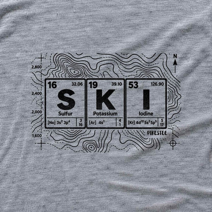 Topographic Ski Element-v2 T-shirt - Sport Grey - hero