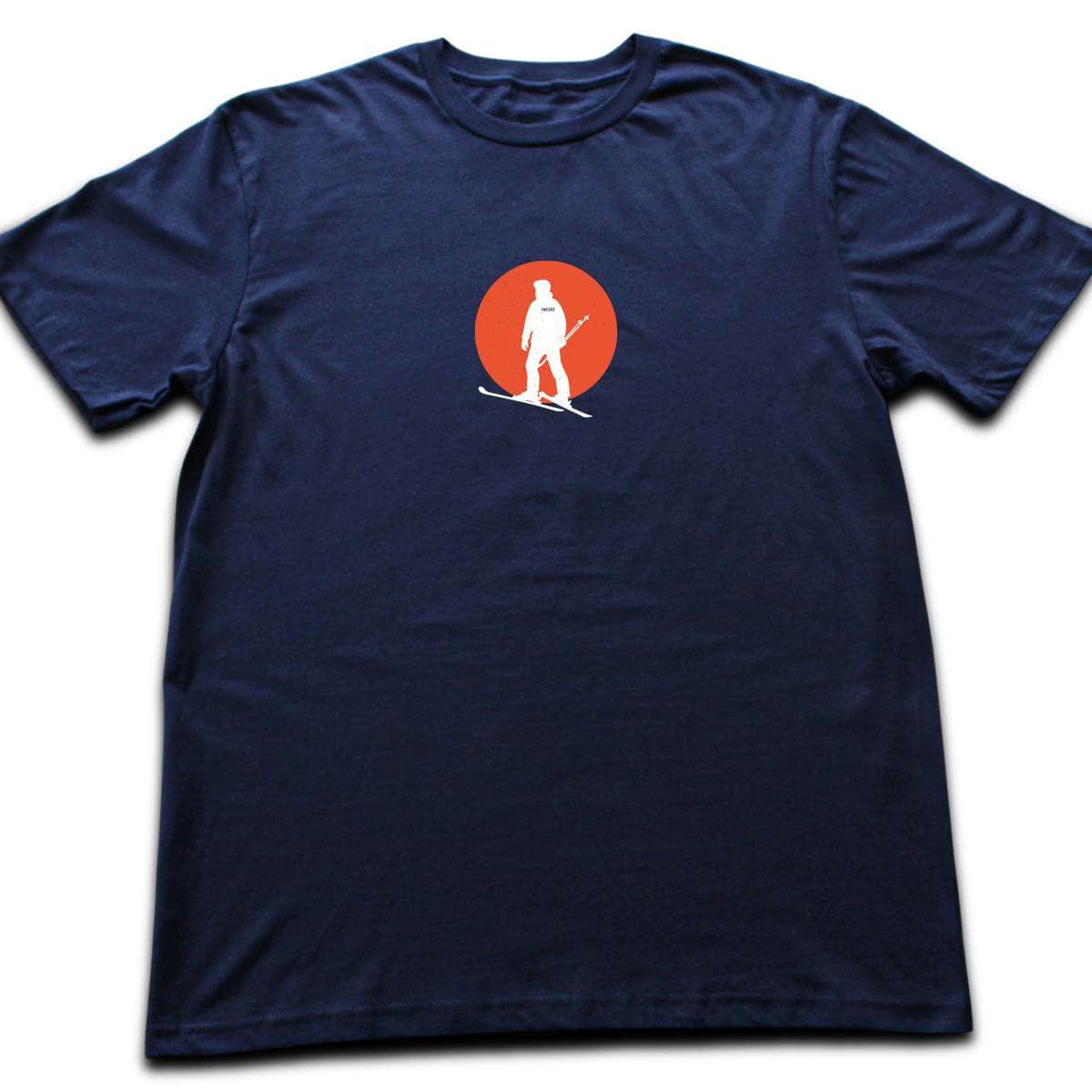 Skier Sunset T-shirt - Navy