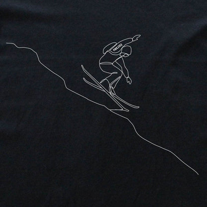 Line Art Skier Jump T-shirt - Black (cover)