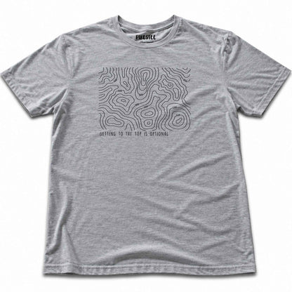 Topographic Lines T-shirt - Sport Grey
