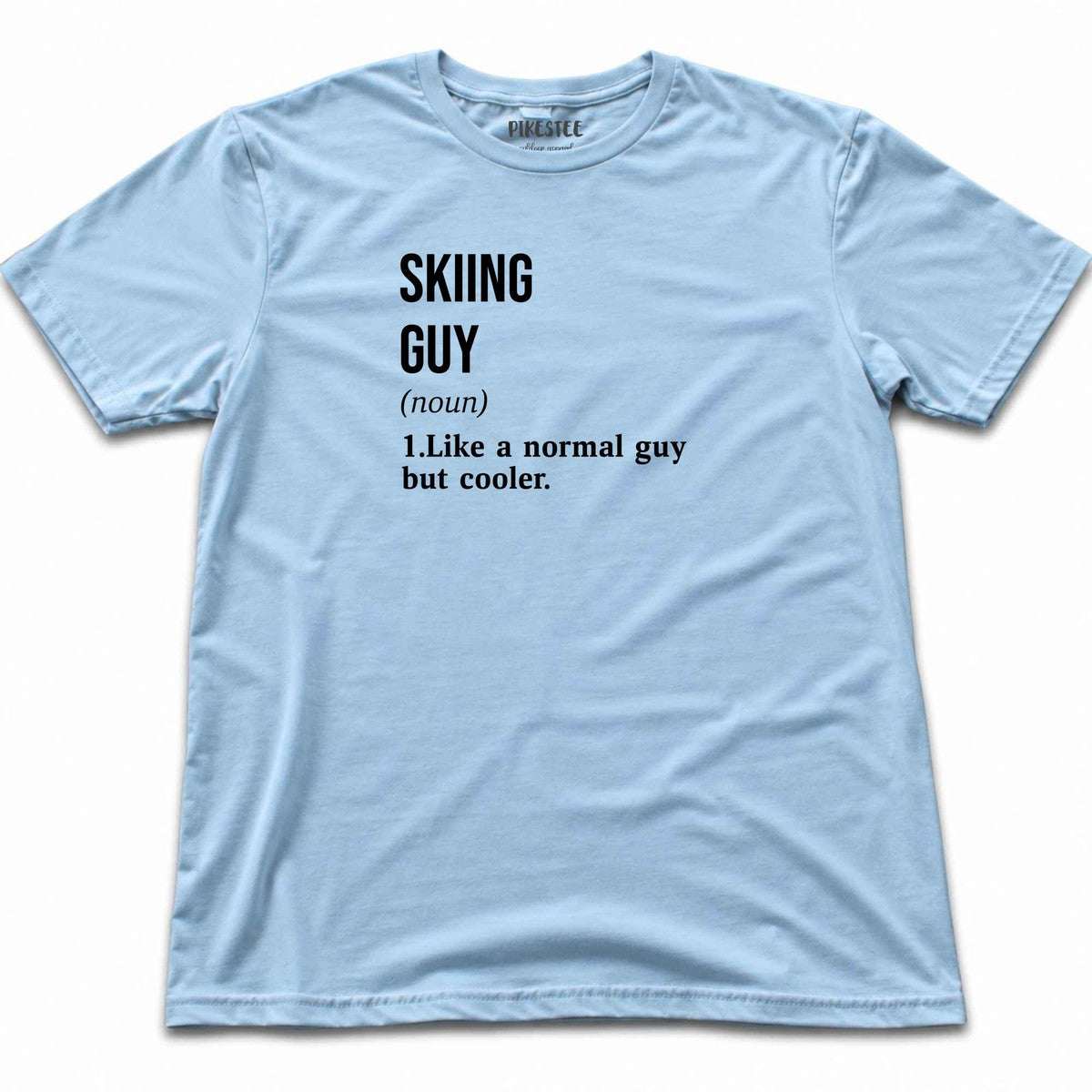  Skiing Guy Definition T-shirt - Light Blue