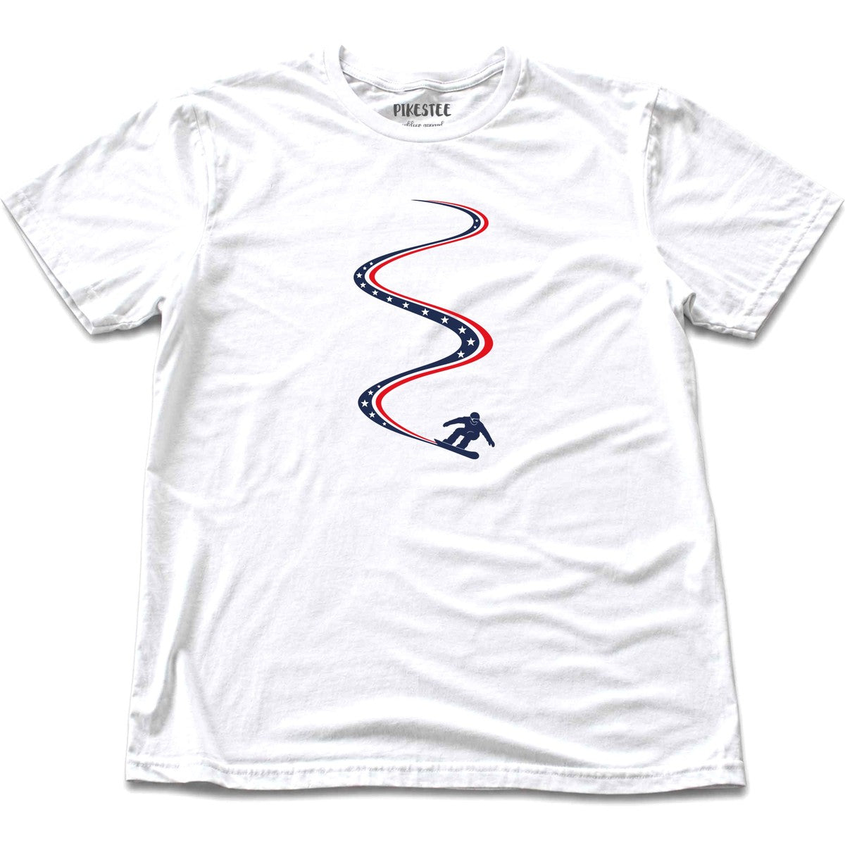 Snowboard Slalom Usa T-shirt - White