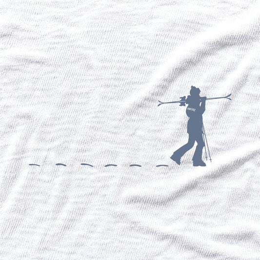 Skier Girl Path T-shirt - White - hero