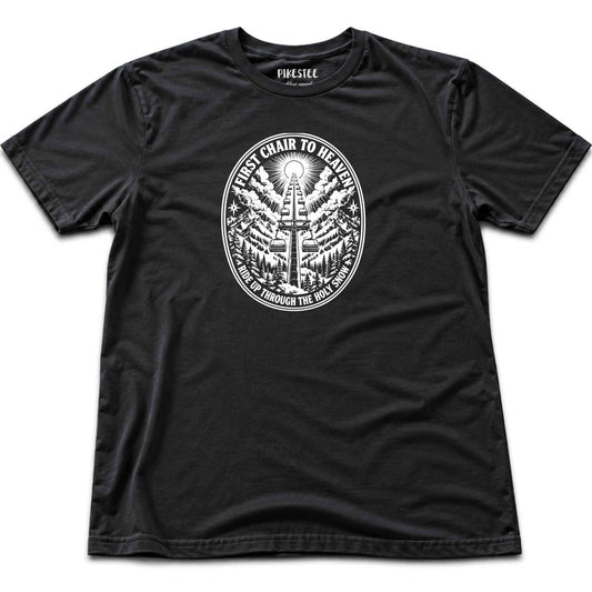 First Chair To Heaven T-shirt - Black