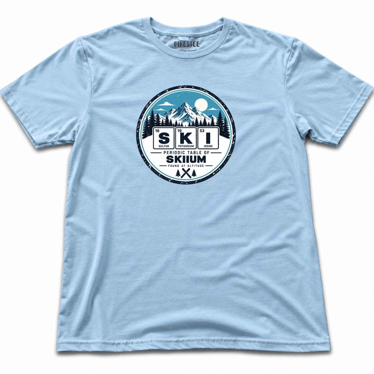 Ski Element Badge T-shirt - Light Blue