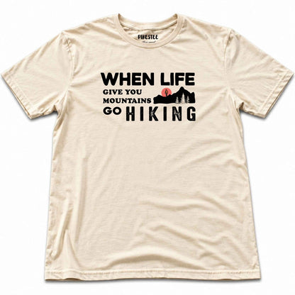 When Life Give You Mountains T-shirt - Natural
