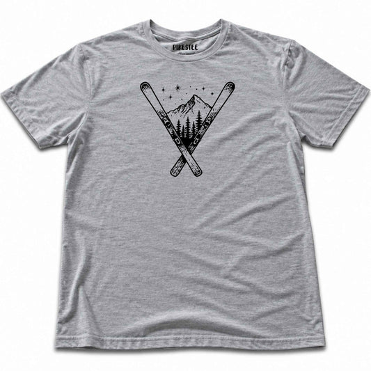 Ski Cross Landscape T-shirt - Sport Grey