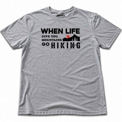 When Life Give You Mountains T-shirt - Sport Grey
