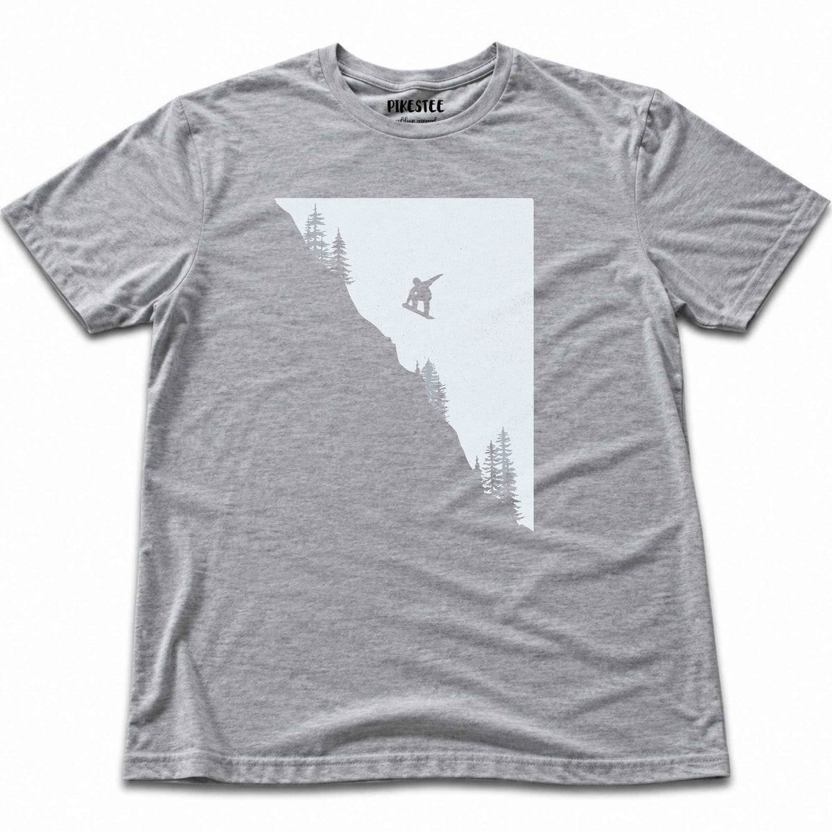 SnowBoard Jump Landscape T-shirt - Sport Grey