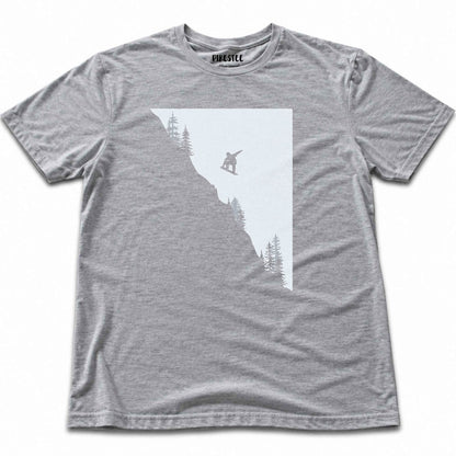 SnowBoard Jump Landscape T-shirt - Sport Grey