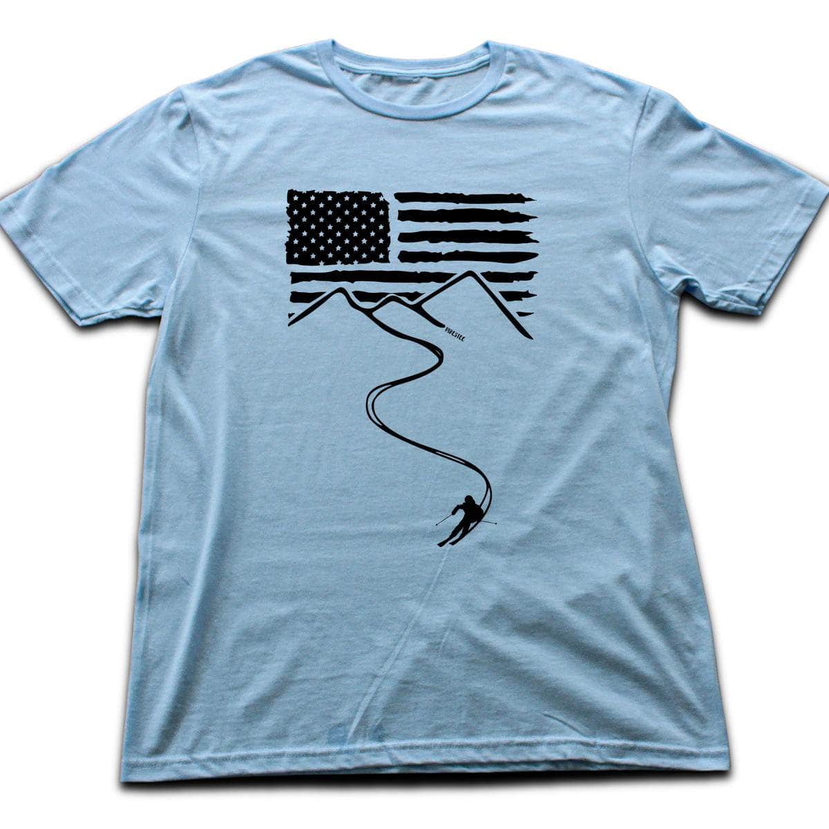 Ski Path Usa T-shirt - Light Blue