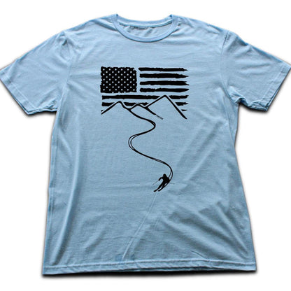 Ski Path Usa T-shirt - Light Blue