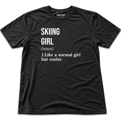 Ski Girl Definition T-shirt - Black